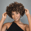 Natural Dark Brown Afro Curly Short Wig 100% Human Hair