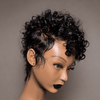 Bold Full Lace Short Curly Pixie Wig with Tapered Sides