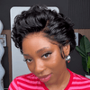 Sleek Side Part Short Curly Pixie 13×4 Lace Front Wig With Drawstring