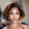 Natural Black to Chestnut Ombre Layered Bob 13x4 Lace Frontal Wig Human Hair