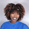 Soft Fluffy Ombre Brown Short Dread Wig For Daily Use