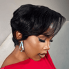 Put on & Go Sleek Side Part Pixie Cut 5x5 Lace Closure Wig