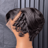 Vintage-Inspired Side Part Pixie Cut 13x4 Lace Wig with Molded Waves