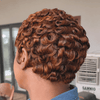 Full Lace Short Finger Waves Curly Pixie Wig With Baby Hair