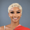 Edgy 613 Blonde Textured Pixie Cut 13x6 Lace Wig with Polished Finish