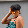Chic Retro Full Lace Black & Brown Shaggy Wolfcut Pixie Cut Wig with Bangs