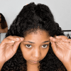 Ombre Black to Chestnut Curly Bob 7x5 Lace Frontal Wig Soft Natural Curls 4C Kinky Edges Human Hair