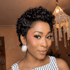 Effortless Full Lace Short Curly Pixie Cut Wig With Hybrid Edges