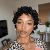 Glam Full Lace Short Finger Coil Curly Pixie Wig with Styled Baby Hairs