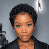 Chic Full Lace Pixie Cut Short Curly Wig With 4C Kinky Edges