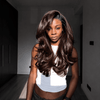 Glueless Layered Wavy Wig 5x5 Lace Natural Hairline