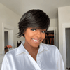 Chic Side-Part Pixie Bob 13×4 Lace Front Wig with Swoop Bangs