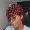 Wear & Go Breathable Finger Wave Short Curly Wig for Beginners
