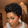 Effortless Full Lace Short Curly Pixie Cut Wig With Hybrid Edges