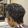 Saloon Look Full Lace Side Part Short Curly Pixie Wig With Laid Edges
