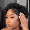 Trendy Full Lace Short Pixie Cut Curly Human Hair Wigs with Baby Hair