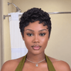 Vintage Flair Curly Pixie Mullet 13x6 Lace Wig with Curled Bangs