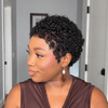 Effortless Full Lace Side Part Curly Pixie Wig with Defined Curls