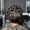 2-in-1 Style Full Lace C-Part Short Finger Wave Pixie Wig For Daily Wear