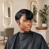 Sculpted Full Lace Short Pixie Wig with Side-Swept Bangs