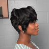 Retro Glam Curly Pixie 13x6 Lace Frontal Wig with Sculpted Side Sweep