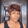 Chic Retro Full Lace Black & Brown Shaggy Wolfcut Pixie Cut Wig with Bangs