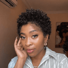 Soft Glam Full Lace Short Curly Afro Pixie Wig for Summer Wear