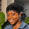Natural Black Full Lace Short Textured Pixie Cut Wig For Daily Styling