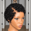 Effortless Full Lace Side Part Curly Pixie Wig with Defined Curls