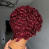 Modern Muse Burgundy Short Curly Pixie 13x6 Lace Wig with Sculpted Curls