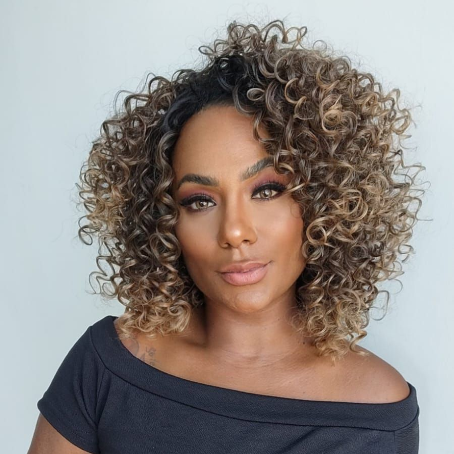 Put on & Go Ombre Light Blonde Short Brazilian Rose Curls Wig