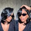 Trendy Side Part Layered Cut Blowout Bob Frontal Lace Wig