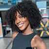 Afro Kinky Curly Glueless Wig With Bangs