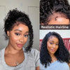 Natural Black Curly Lace Front Human Hair Wig with 4C Realistic Hairline