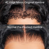 Natural Black Curly Lace Front Human Hair Wig with 4C Realistic Hairline