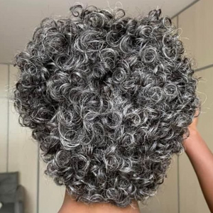 Put On & Go Salt And Pepper Layered Pixie Curly Wig