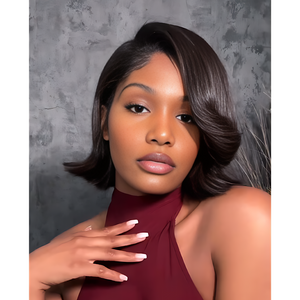 Short Body Wave Layered Cut 13×4 Lace Frontal Bob Wig