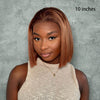 Ombre Brown Free Parting Silky Straight Bob Lace Frontal Wig