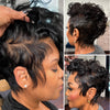 Bold Full Lace Short Curly Pixie Wig with Tapered Sides