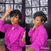 Full Lace Curly Finger Wave Short Glueless Pixie Wig