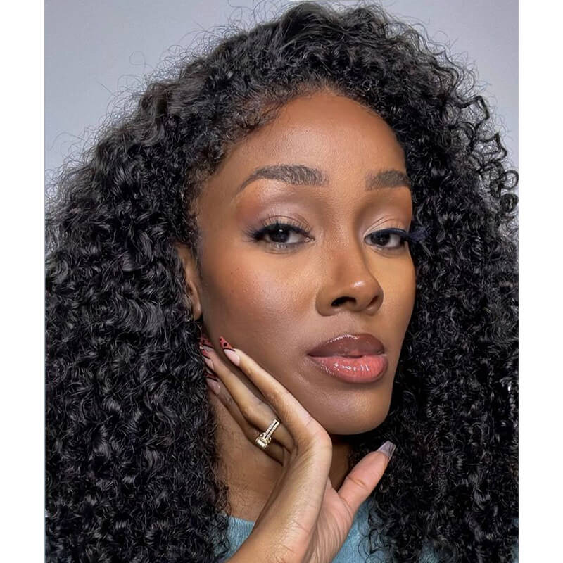 Ventilated Realistic Curly Edges Lace Wig