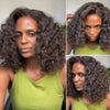 Put On And Go Natural Brown Cambodian Curly 5x5 Lace Wig