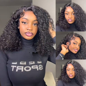 Natural Afro Curly Human Hair 13x4 Frontal Lace Wig