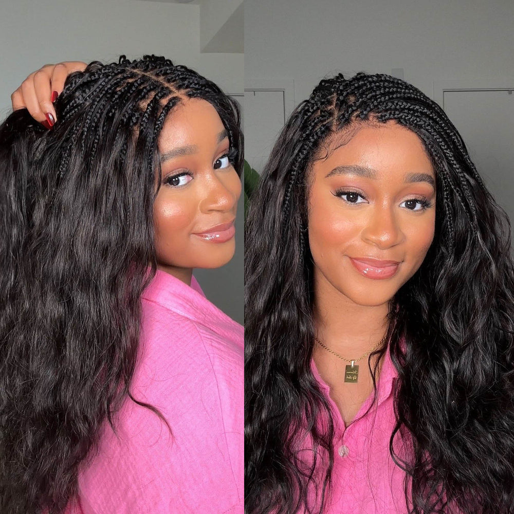 Full Lace Knotless Bora Bora Braided Wig With Baby Hair