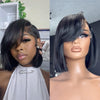 Natural Realistic Side-Parted Bangs 13x4 Lace Frontal Human Hair Wig