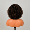 Natural-Looking Short Kinky Curly Bob Side Part lace Front Wig for Summer