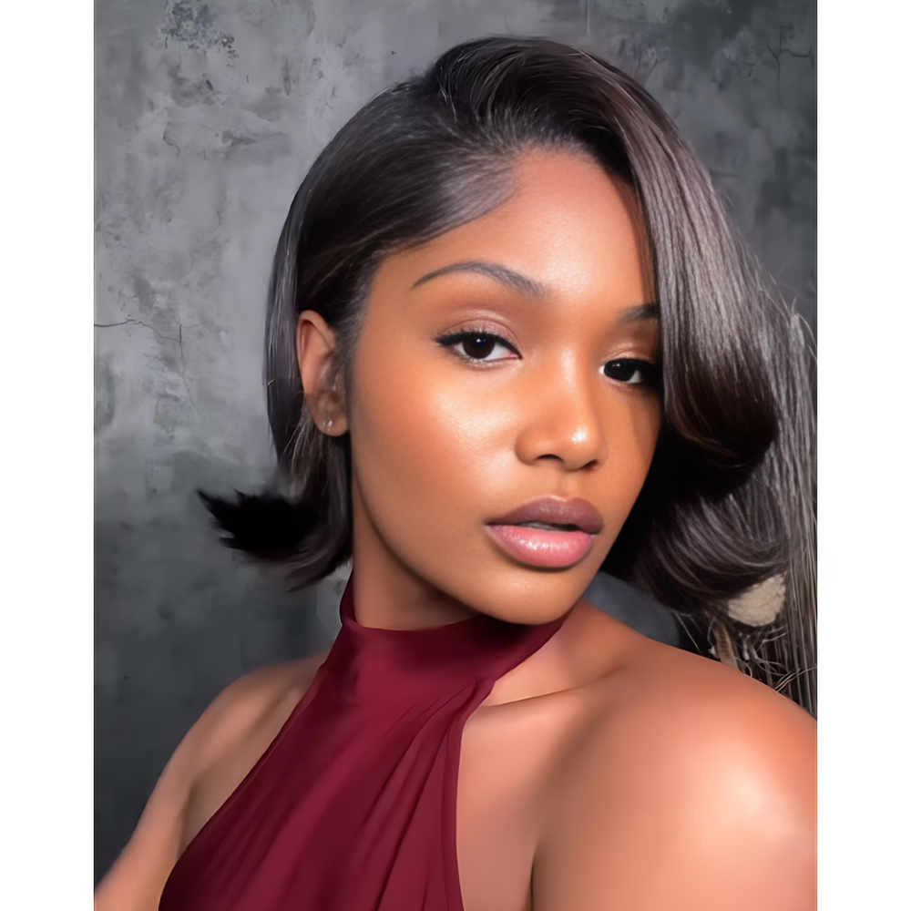 Short Body Wave Layered Cut 13×4 Lace Frontal Bob Wig