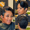 Boss Lady Style Short Pixie 13×6 Lace Wig with Highlights Side-Swept Bangs