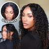 Ombre Chestnut Kinky Curly Lace Closure Wig With Finger Coily Ended
