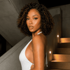 Natural-Looking Short Kinky Curly Bob Side Part lace Front Wig for Summer